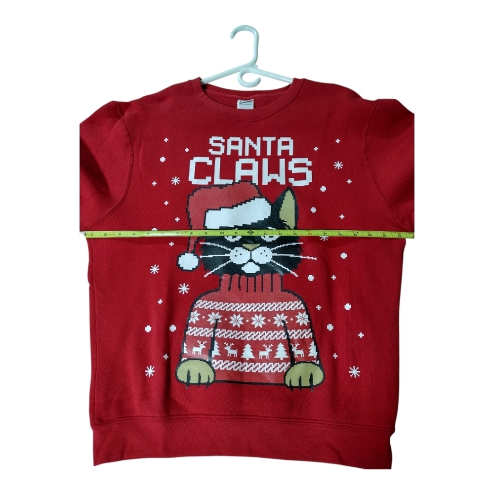 Santa Claws Red Christmas‎ Sweatshirt Size Medium - Picture 7 of 10